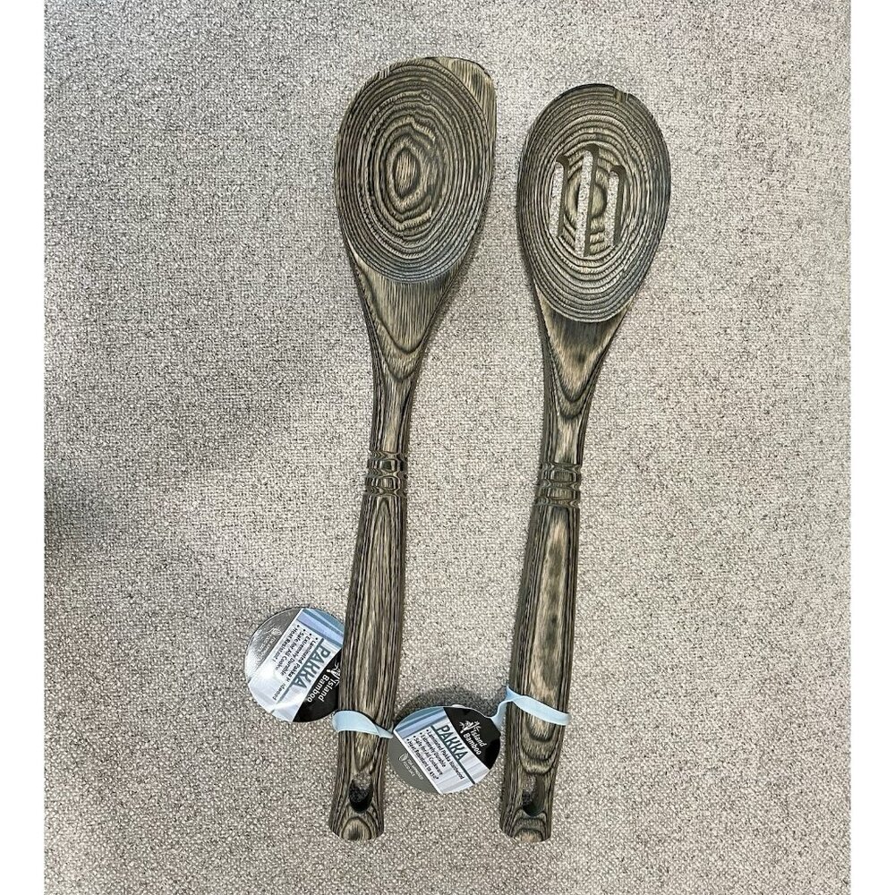 Island Bamboo Wooden Utensils Set  Serving Kitchen 2 piece